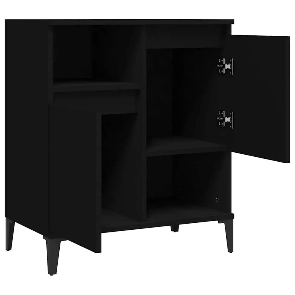 Sideboard Black 60x35x70 cm Engineered Wood Storage Cabinet Buffet Furniture