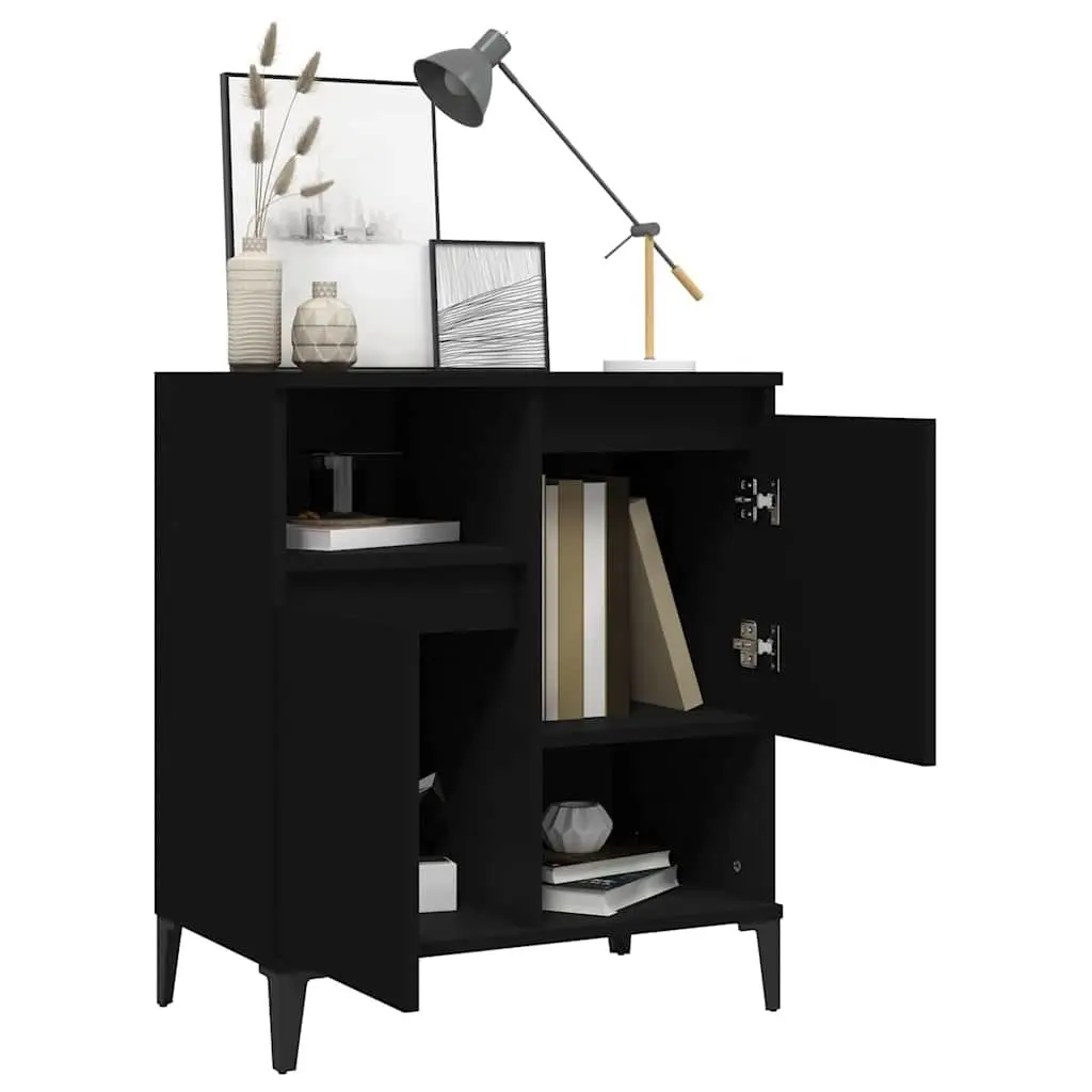 Sideboard Black 60x35x70 cm Engineered Wood Storage Cabinet Buffet Furniture