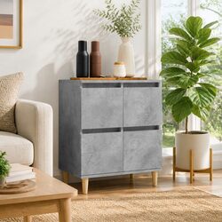 Grey Sideboard Storage Cabinet to Elevate Your Home 60x35x70cm