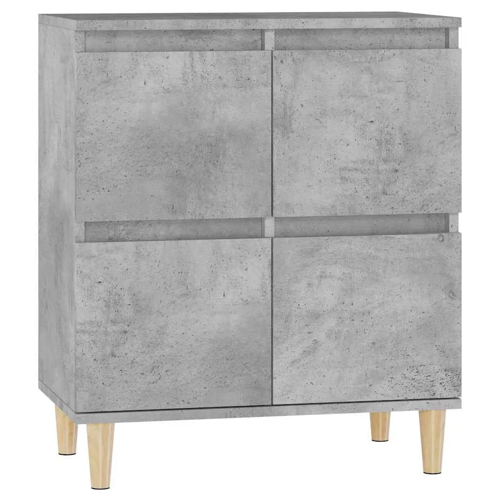 Sideboard Grey Engineered Wood Storage Cabinet Buffet 60x35x70cm