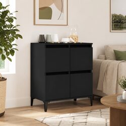 Sideboard Black 60x35x70 cm Storage Cabinet Engineered Wood Buffet Furniture