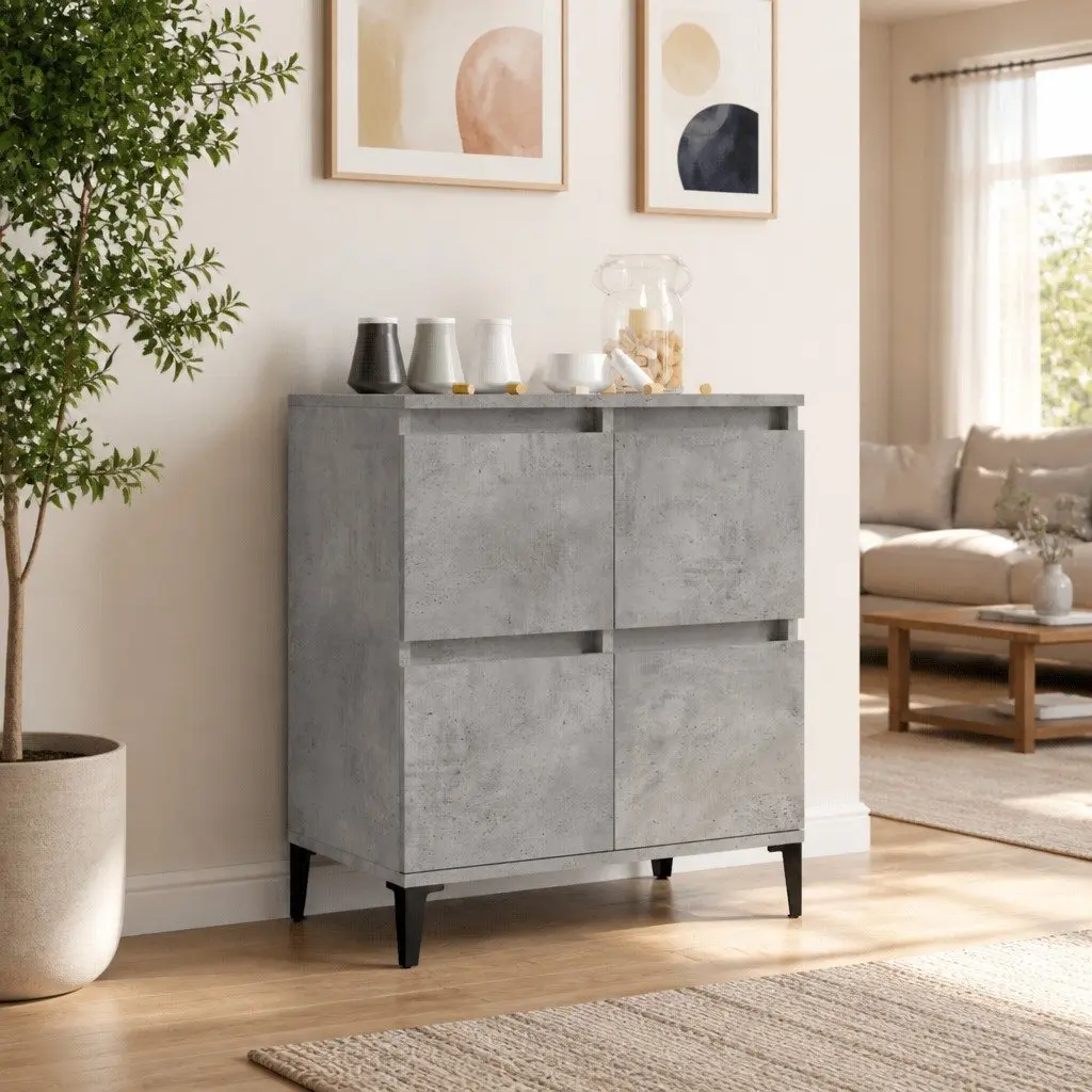 Sideboard Storage Cabinet 60cm Grey Engineered Wood Buffet Furniture