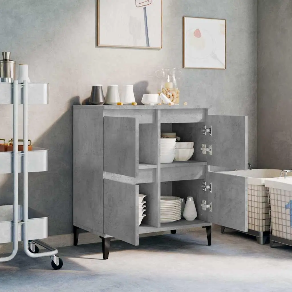 Sideboard Storage Cabinet 60cm Grey Engineered Wood Buffet Furniture