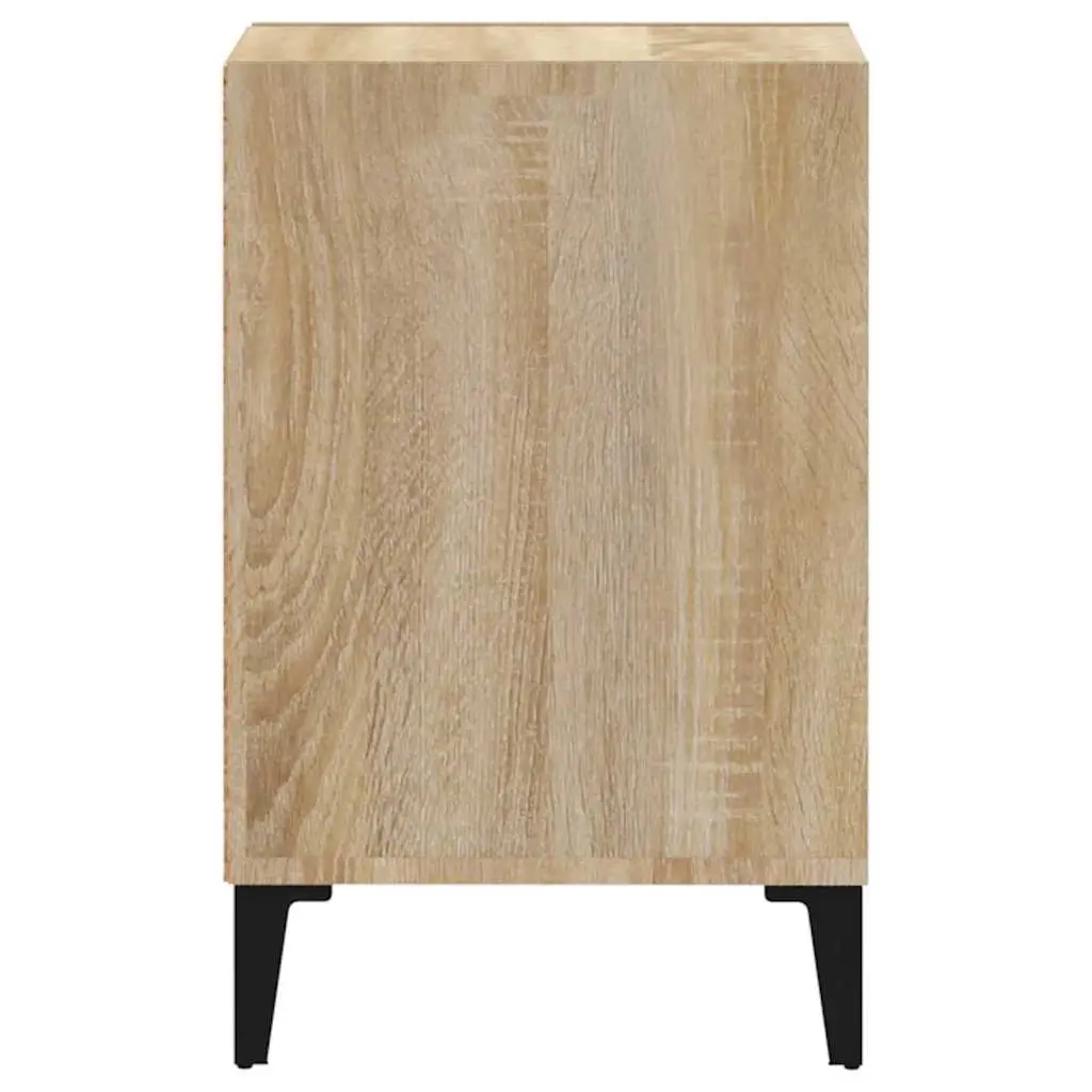 Engineered Wood Media Storage Cabinet Brown with Doors and Compartments 100x35x55cm