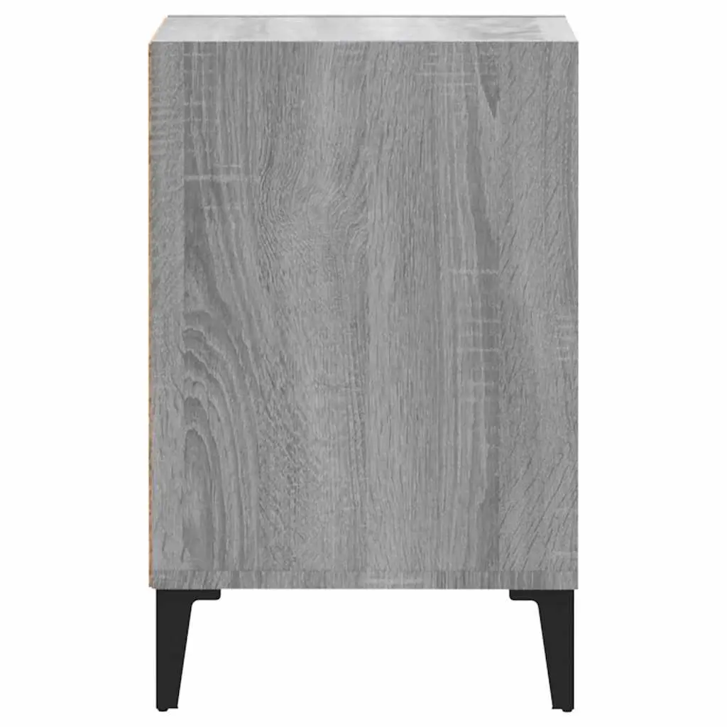 TV Cabinet Grey Engineered Wood Storage Unit Media Console 100x35x55cm