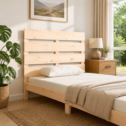Wooden Headboard 100cm Bed Head Slatted Pine Design Bedroom Furniture