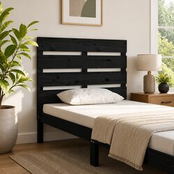 Enhance Your Bedroom with a 100cm Black Slatted Headboard