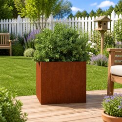 Brown Corten Steel Garden Planter Box for Your Space
