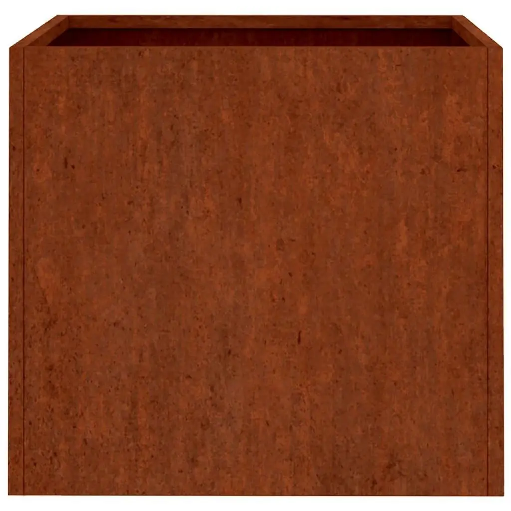 Corten Steel Planter Box 42x40x39 cm Durable Anti-Corrosive Raised Bed for Garden Patio