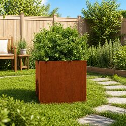 Enhance Your Garden with a 49x47x46cm Corten Steel Planter