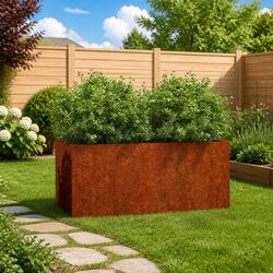 Corten Steel Planter 62x30x29 cm for Your Outdoor Oasis