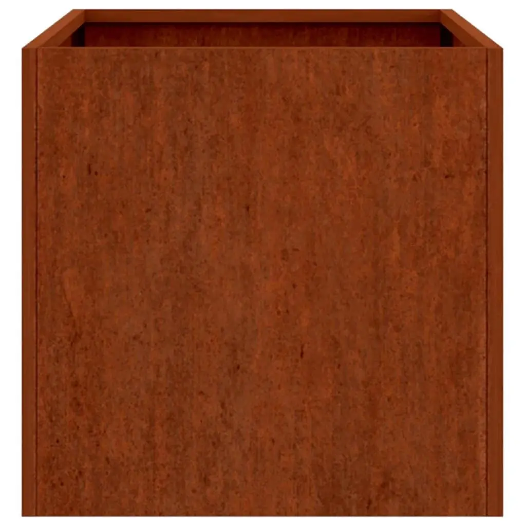 Corten Steel Planter 62x30x29 cm Durable Raised Garden Bed for Outdoor Patio