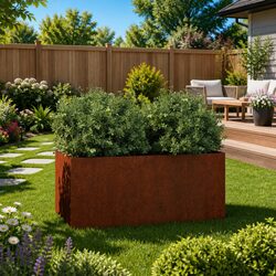 Corten Steel Planter 62x40x39cm – Enhance Your Space