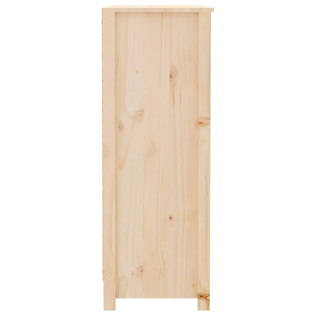 Solid Wood Pine Book Cabinet Storage Shelf Brown 80x35x97cm Living Room Bedroom
