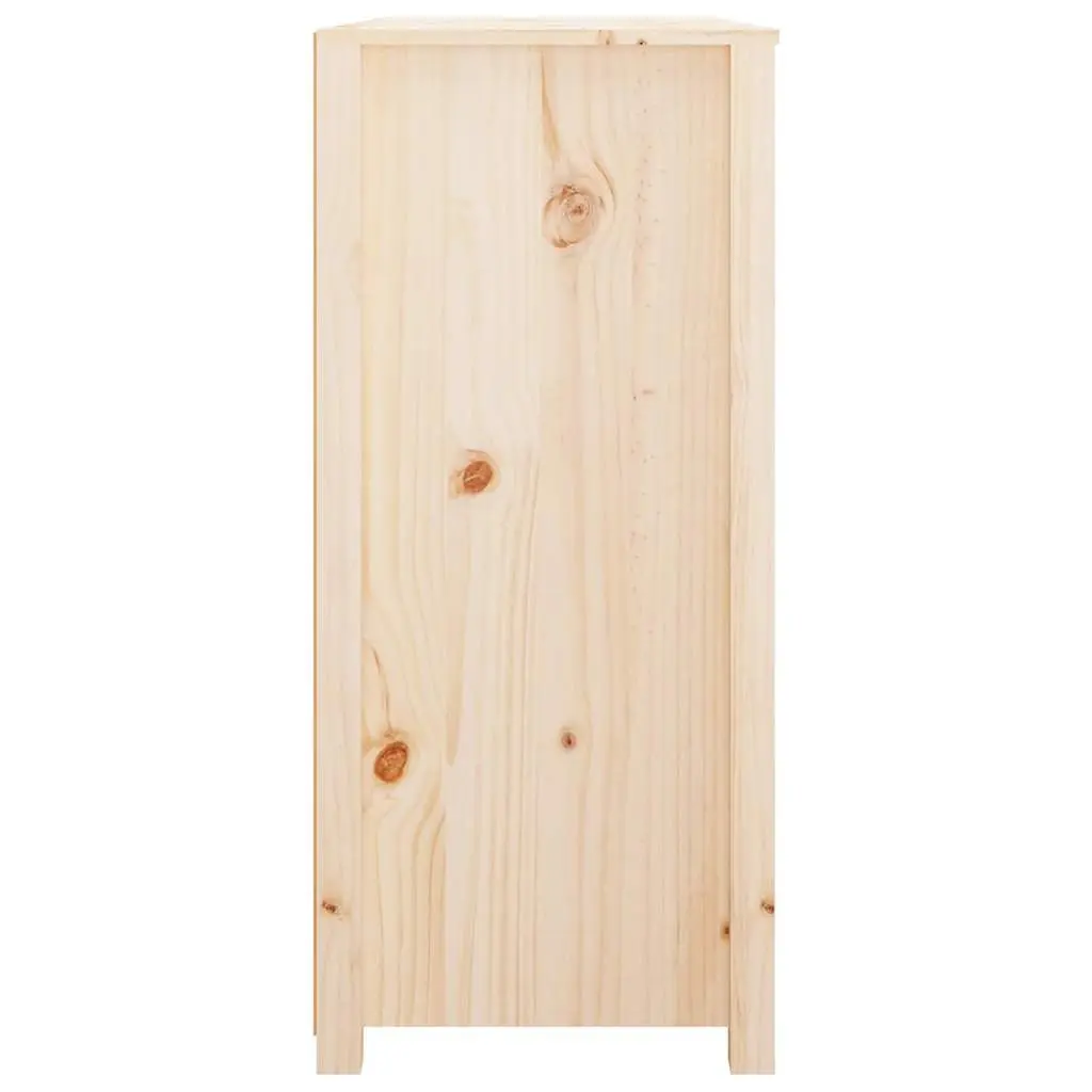 Side Cabinet 100x40x90 cm Solid Pine Wood Storage with Drawers Brown