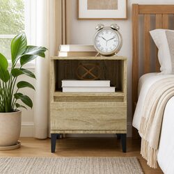 Stylish Brown Bedside Cabinet for Enhanced Bedroom Decor