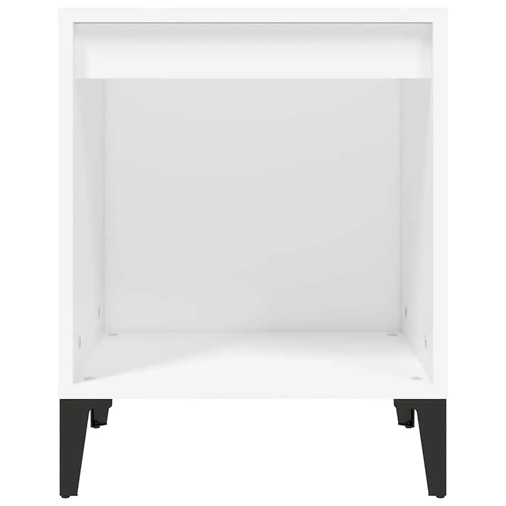 Bedside Cabinet 40x35x50 cm White Engineered Wood Storage Nightstand