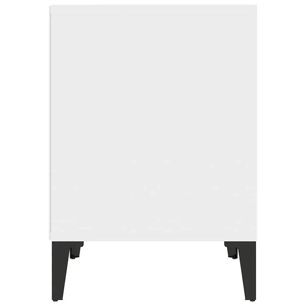 Bedside Cabinet 40x35x50 cm White Engineered Wood Storage Nightstand
