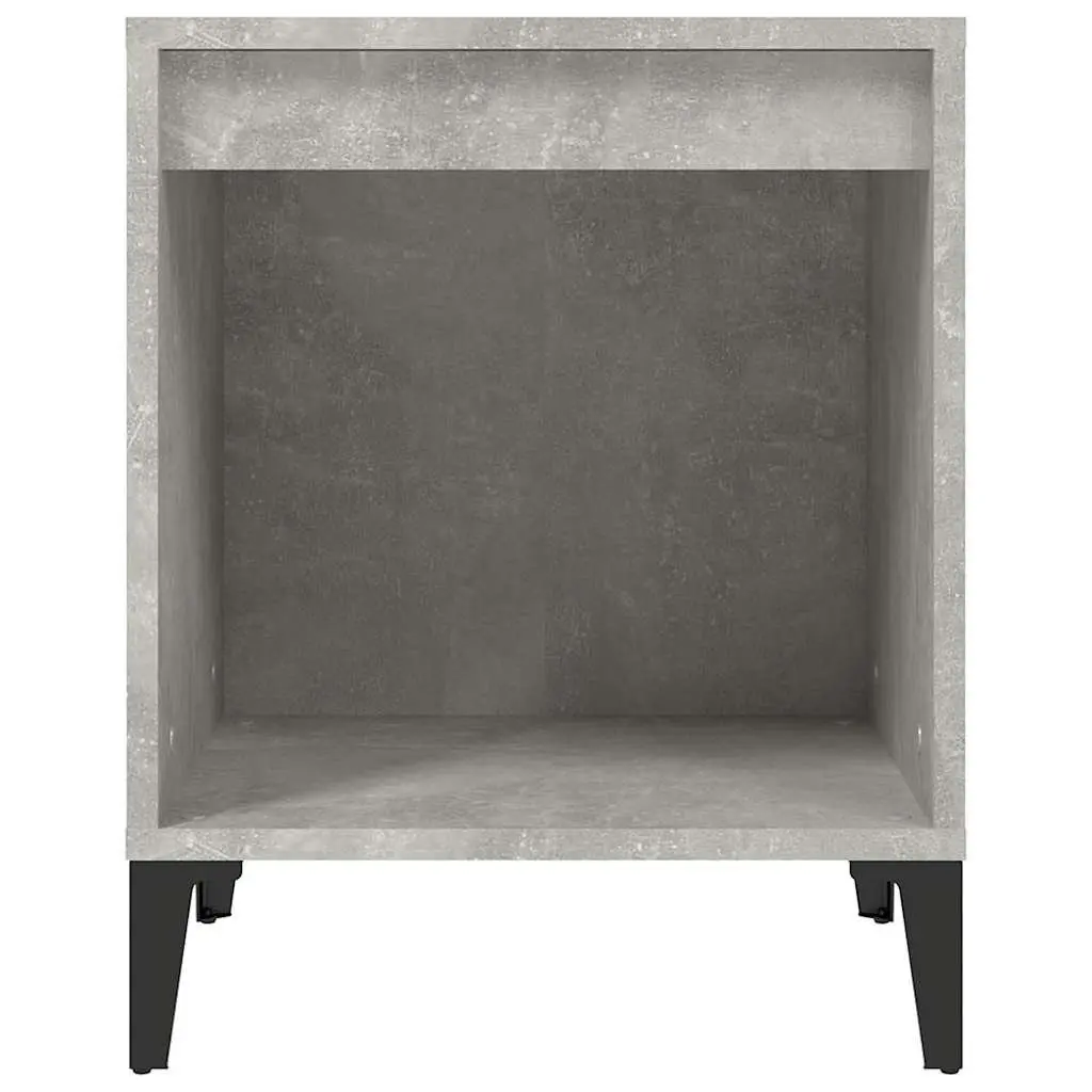Bedside Cabinet Grey Engineered Wood Storage Organiser