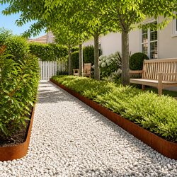 Garden Lawn Edging Borders 50 pcs Flexible Corten Steel Outdoor Landscape Edger
