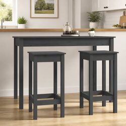 2 pcs Grey Bar Stools for Stylish Dining Areas 40x40x78 cm