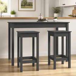 2 pcs Grey Bar Stools for Stylish Dining Areas 40x40x78 cm