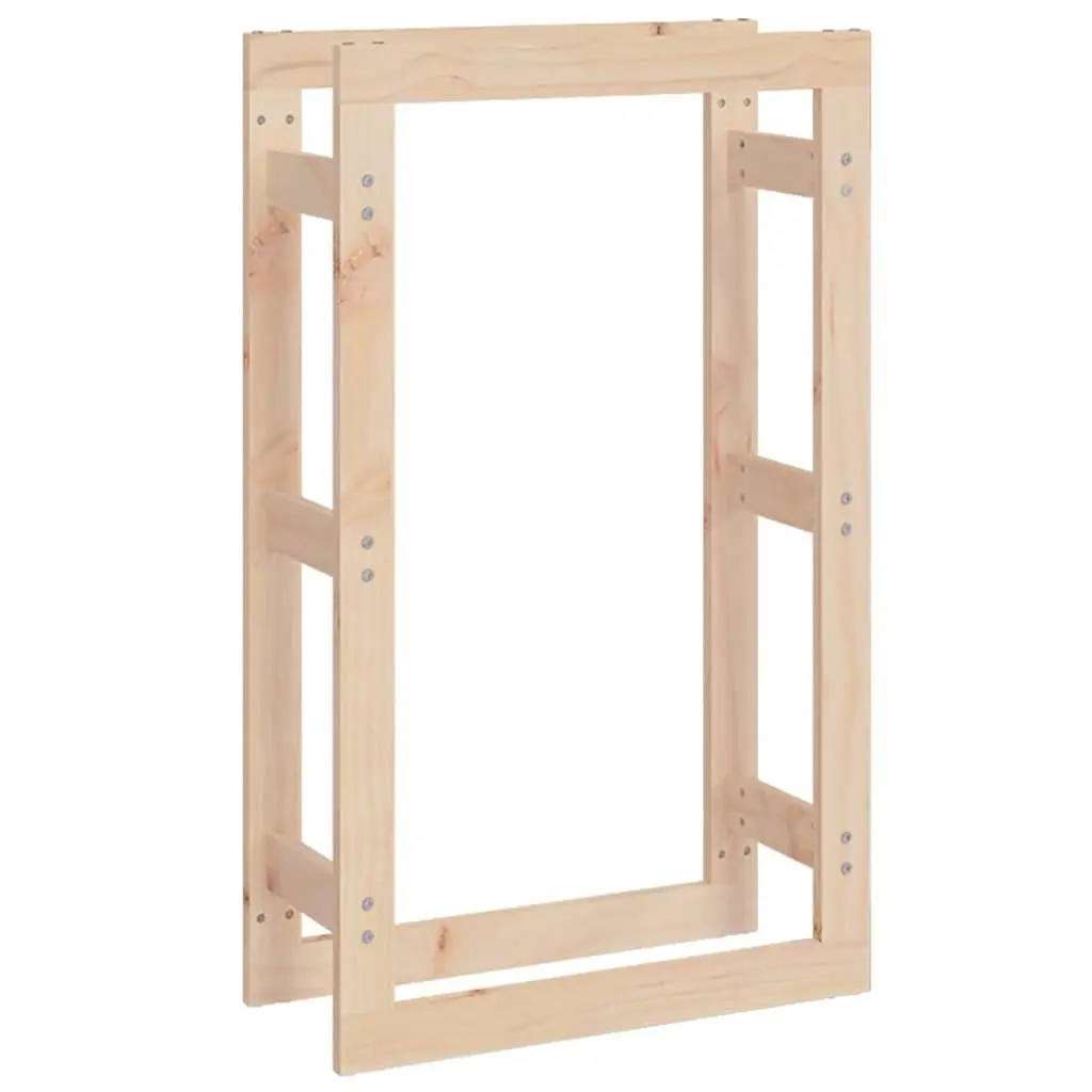 Firewood Rack 60x25x100cm Solid Pine Wood Log Holder Storage Stand