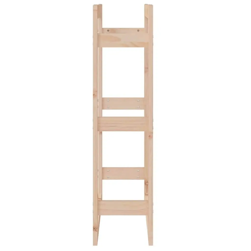 Firewood Rack 60x25x100cm Solid Pine Wood Log Holder Storage Stand