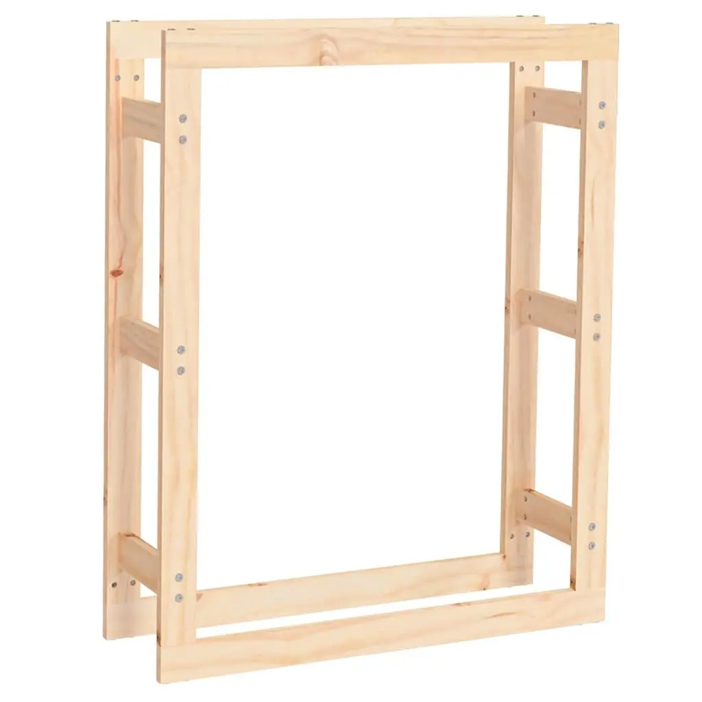 Firewood Rack 80x25x100 cm Solid Pine Wood Log Storage for Fireplace