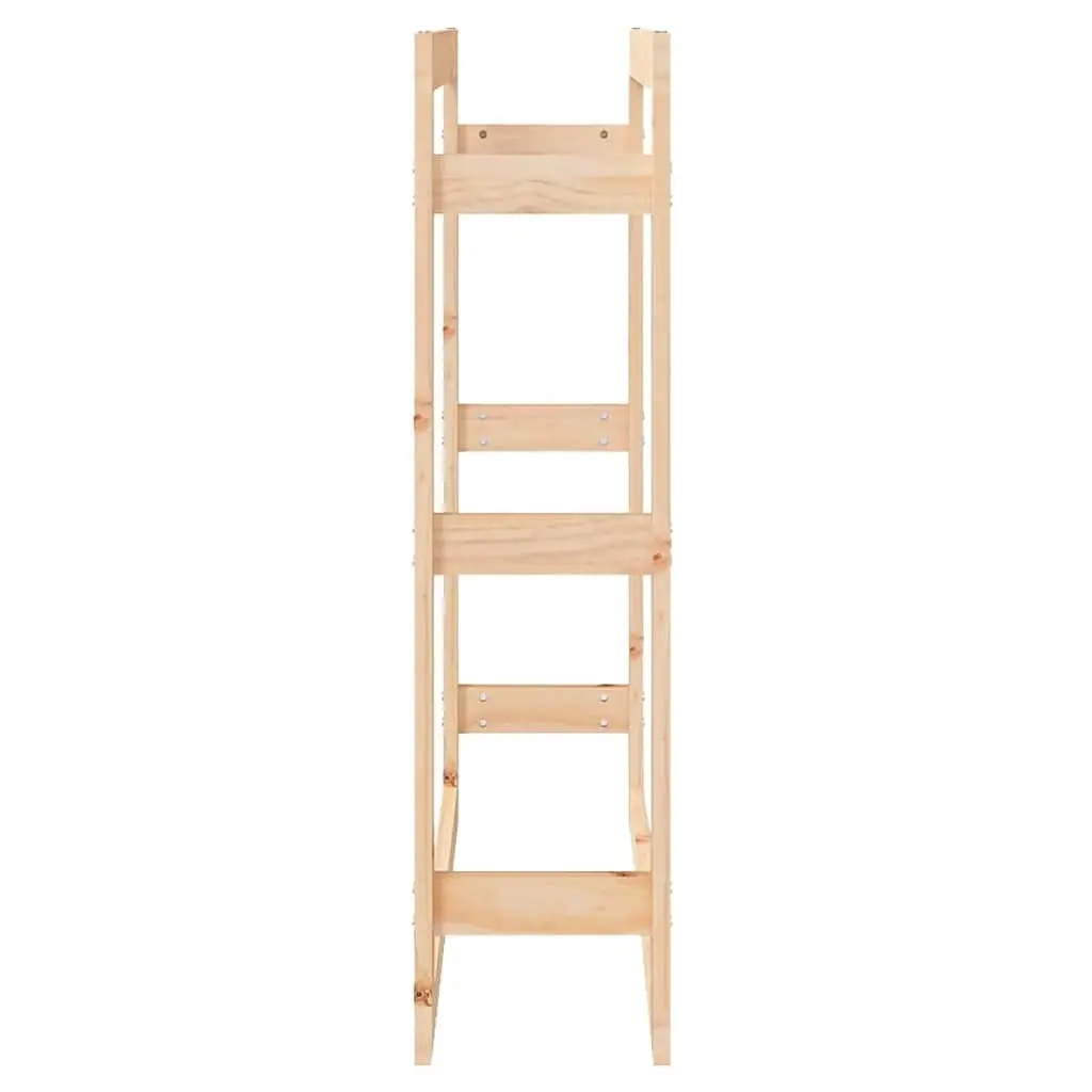 Firewood Rack 80x25x100 cm Solid Pine Wood Log Storage for Fireplace