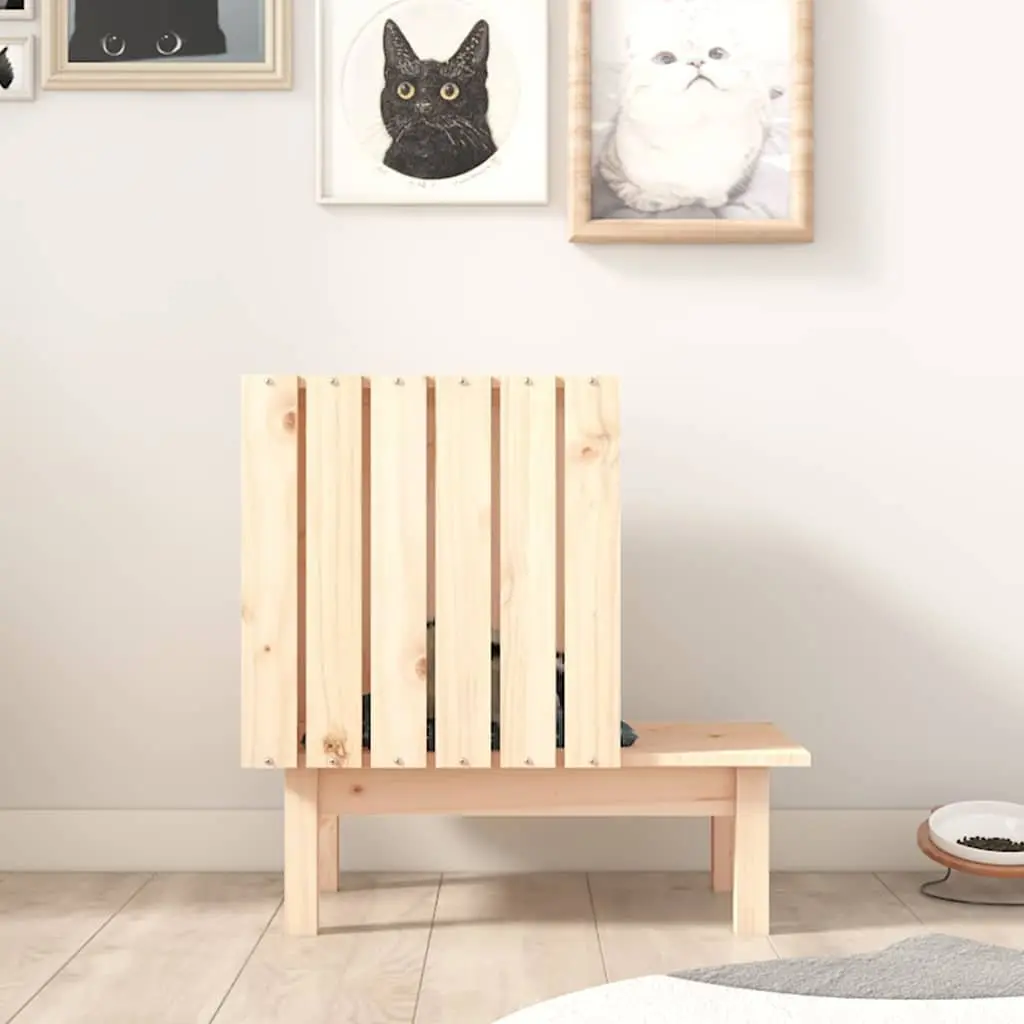 Cat House 60x36x60 cm Solid Pine Wood Shelter Rest Sleep Bed Enclosure