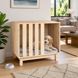 Stylish Brown Dog House for a Cozy Pet Retreat