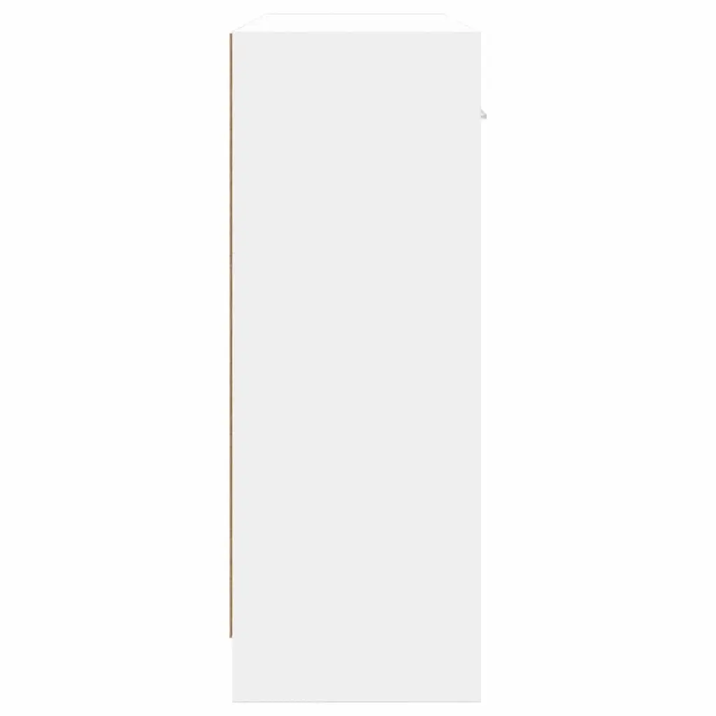Sideboard 91x28x75cm White Engineered Wood Storage Cabinet