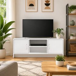 Enhance Your Living Space with This White TV Cabinet