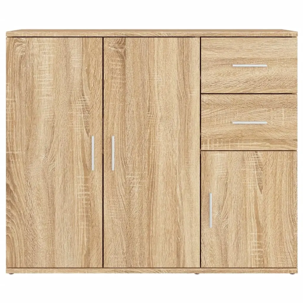 Sideboard 91x29.5x75cm Engineered Wood Brown Storage Buffet Cupboard
