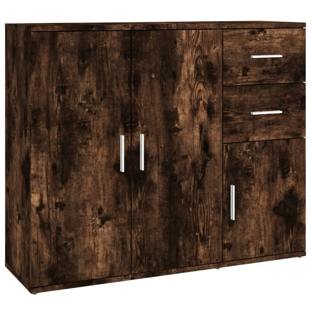 Sideboard Storage Cabinet 91x29.5x75cm Brown Engineered Wood Buffet