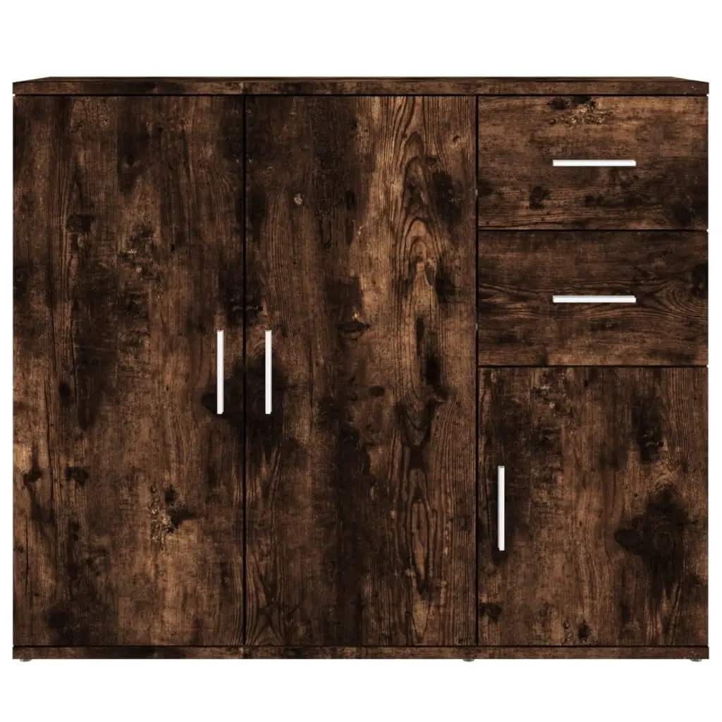 Sideboard Storage Cabinet 91x29.5x75cm Brown Engineered Wood Buffet
