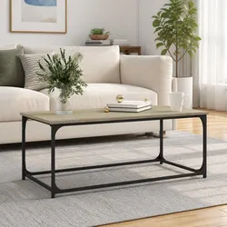Brown Living Room Coffee Table with Versatile Functionality