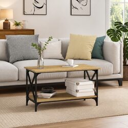 Stylish Brown Coffee Table with Practical Storage Solutions
