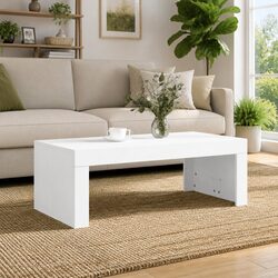 Elevate Your Living Room with a White Coffee Table 102x50x36 cm