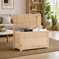 Organise Your Space with Solid Wood Pine Storage Box
