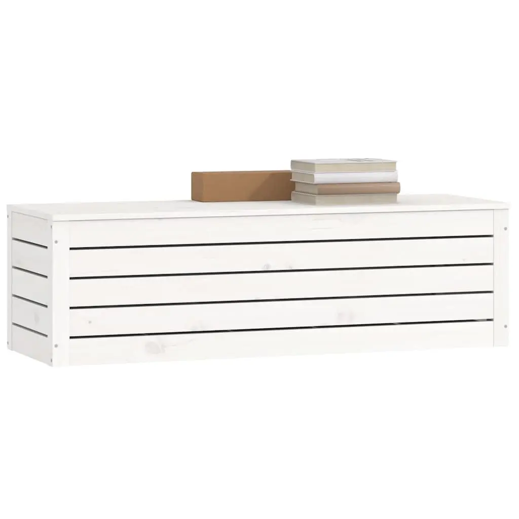 Storage Box 109x36.5x33cm Solid Pine Wood Hinged Lid Organiser Furniture
