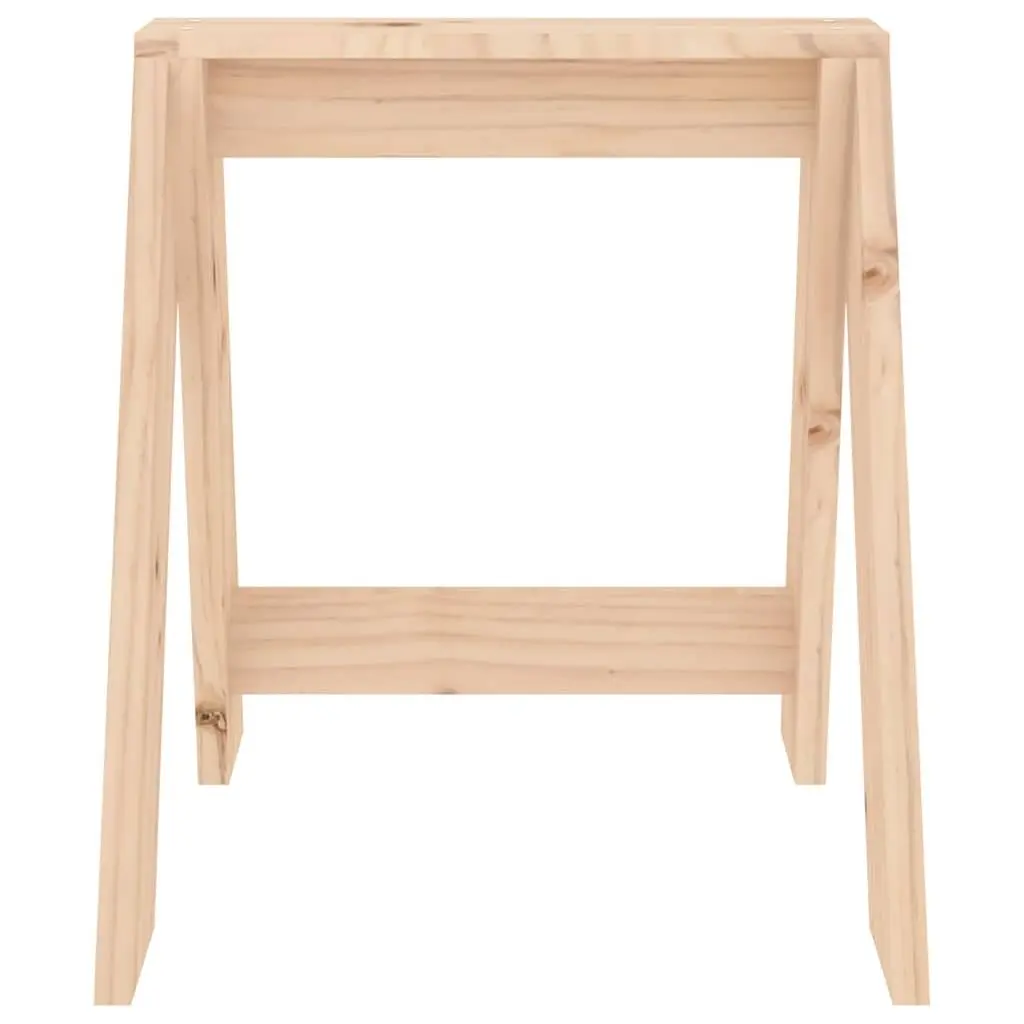 Wooden Stools Set of 2 Pine Wood Kitchen Dining Bar Seating Backrest Free Design