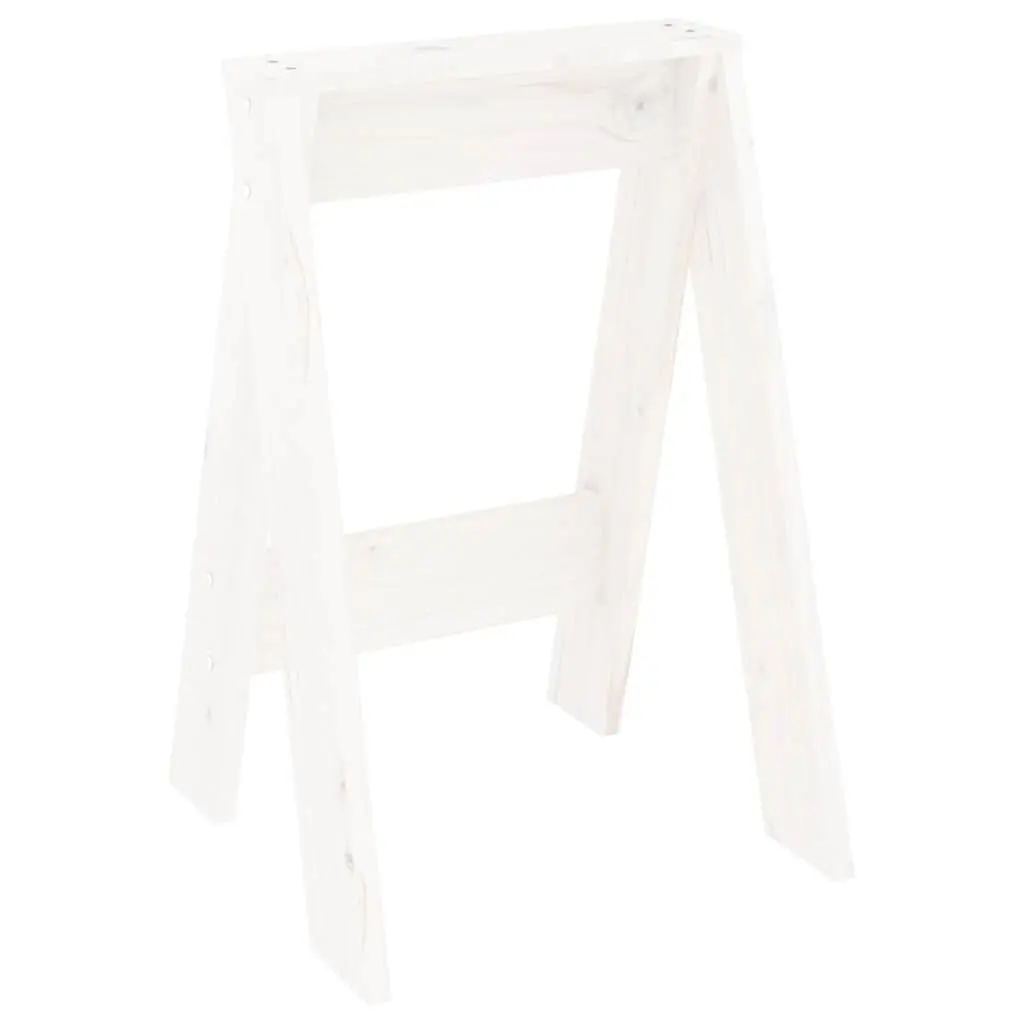 Wooden Stools 2 Pieces White 40x40x60 cm Solid Pine Kitchen Dining Room Seating