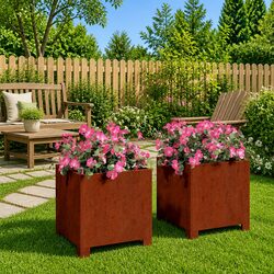 Enhance Your Outdoor Space with 2 Planters 30x30x30 cm