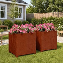 Enhance Your Outdoor Space with Brown Planters on Legs