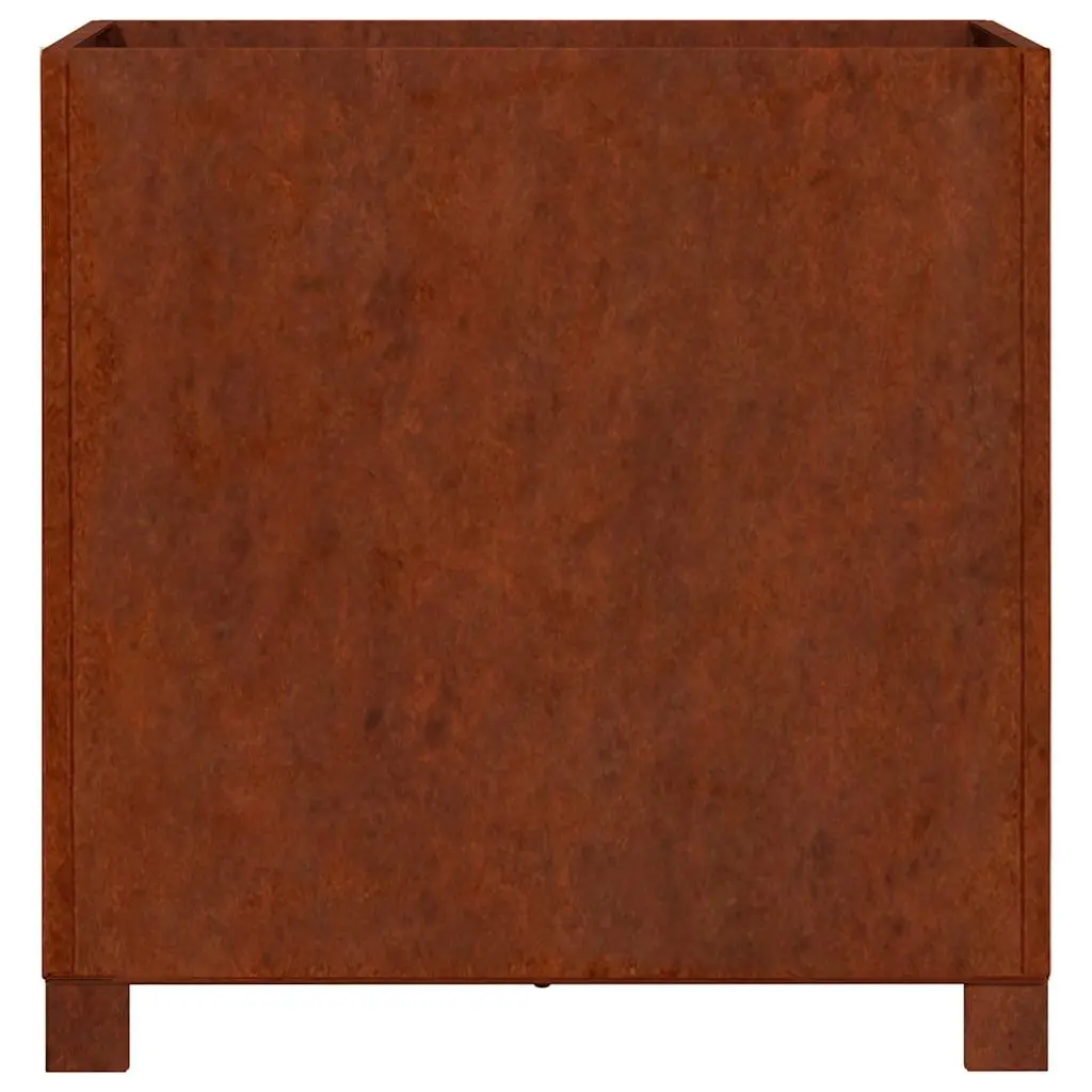 Planters with Legs 50x50x50 cm Brown Corten Steel Garden Raised Bed 2 pcs