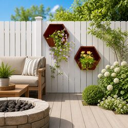 Enhance Your Space with 2 Corten Steel Wall Planters