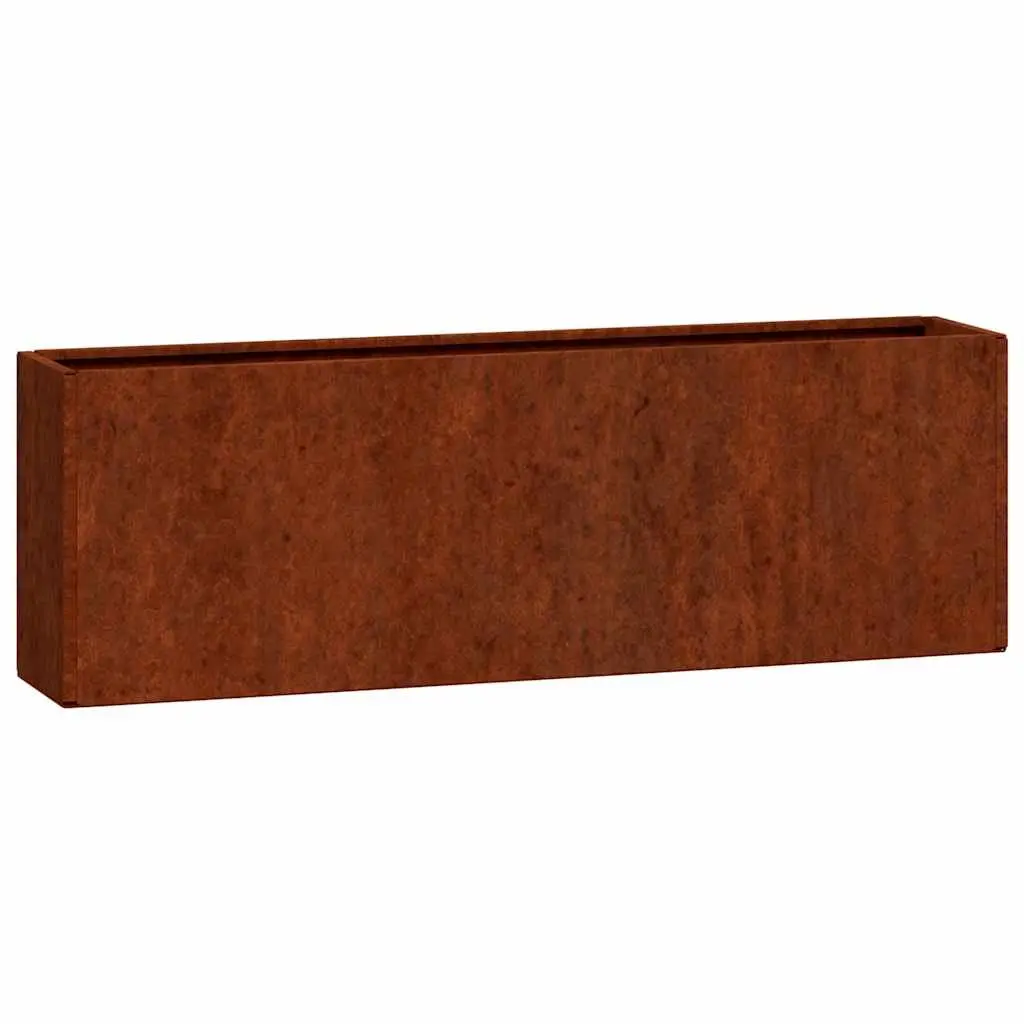 Wall Planters 2 pcs Corten Steel Outdoor Decoration Brown Weather Resistant