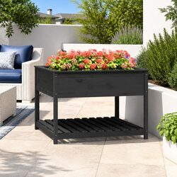 Elevate Your Outdoor Space with a Grey Wooden Planter